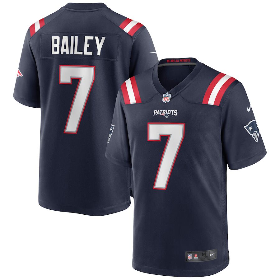 Men New England Patriots #7 Jake Bailey Nike Navy Game NFL Jersey->new england patriots->NFL Jersey